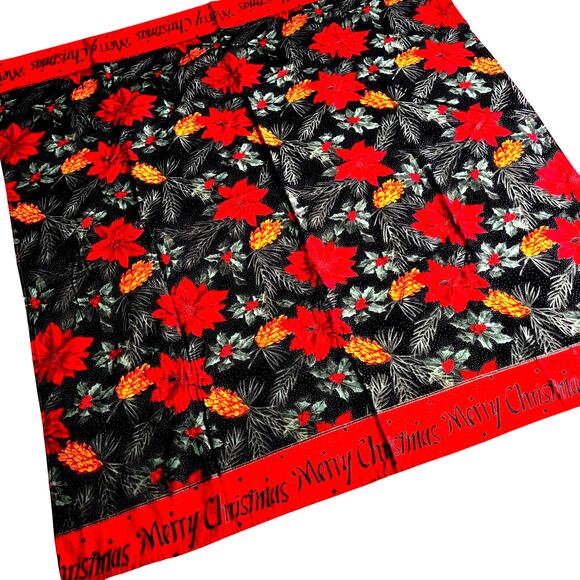 Handmade Tablecloth two sided Merry Christmas & Sage Green Toile colonial theme - Picture 2 of 9